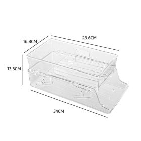 Double-layer Refrigerator Storage Box Drinks Automatic Rolling Household Beer Cola Cans Finishing Box Storage Rack