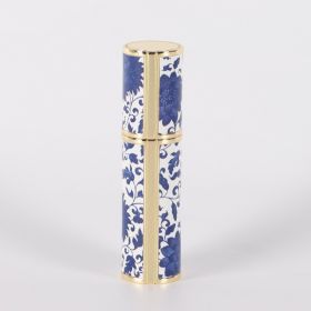 Blue And White Porcelain Vintage Perfume Sub-bottles PU Leather Glass Bottle